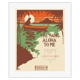 thumbnail image 1 of She Sang Aloha To Me - A Ballad of Hawaii by Joseph B. Carey - Vintage Hawaiian Sheet Music by Leland Stanford Morgan c.1915 - Fine Art Rolled Canvas Print (Unframed) 16in x 20in, 1 of 4