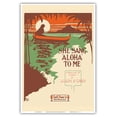thumbnail image 1 of She Sang Aloha To Me - A Ballad of Hawaii by Joseph B. Carey - Vintage Hawaiian Sheet Music by Leland Stanford Morgan c.1915 - Master Art Print (Unframed) 13in x 19in, 1 of 4