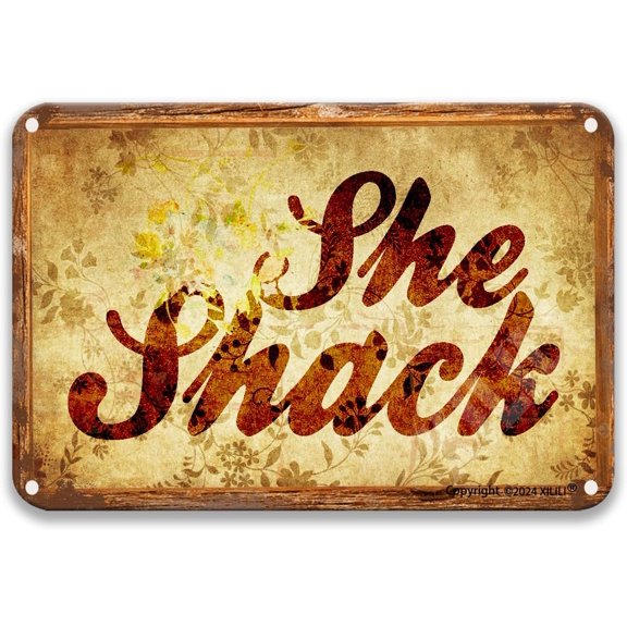 She Shack Garage Cave Private Garden Retro Tin Sign Farmhouse Wall Decor For Living Room Country Decor For Kitchen Living Room 12X8 Inch Tin Sign