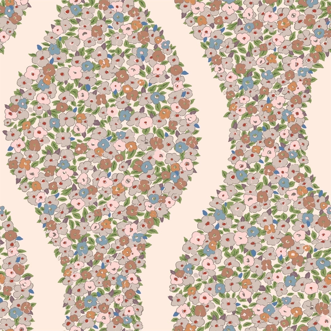 Cosy Posy Floral Peel and Stick Wallpaper in Neutral Colors