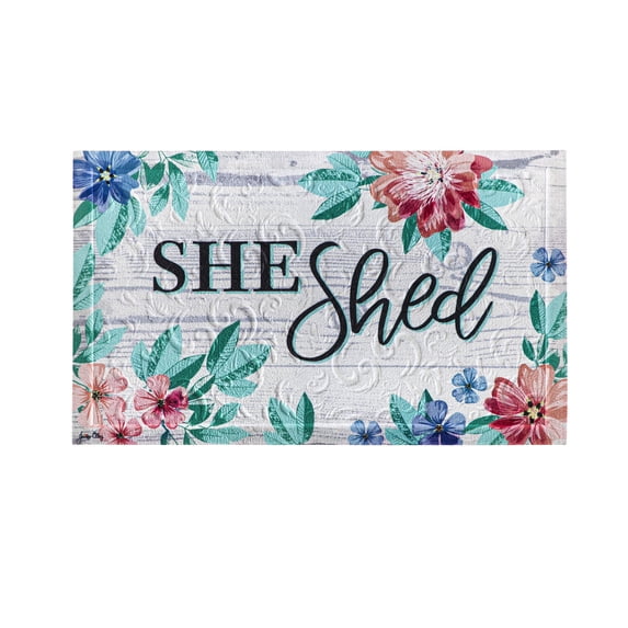 She Shed Embossed Floor Mat