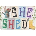 thumbnail image 1 of She Shed Non-Slip Absorbent Resist Dirt Doormat Entrance Rug Inside Floor Mats for Home Bedroom Kitchen Front Porch Home Decor 24 x36 Inch, 1 of 5