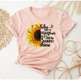 thumbnail image 1 of She Was A Wildflower In Love T-shirt Botanical Shirt Sunflower Gift Inspiring Summer Top Sunshine Tee Sun Lover Field Of Roses Is Yourself Boho Free Spirit, 1 of 3