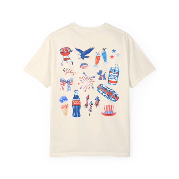 She Was an American Girl 4th of July | Patriotic Comfort Colors T-Shirt