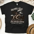 thumbnail image 1 of She Will Run Western Shirt – Bible Verse Rodeo Christian Tee, Black, Size XL, 1 of 5