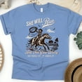 thumbnail image 1 of She Will Run Western Shirt – Bible Verse Rodeo Christian Tee, CarolinaBlue, Size 2XL, 1 of 5