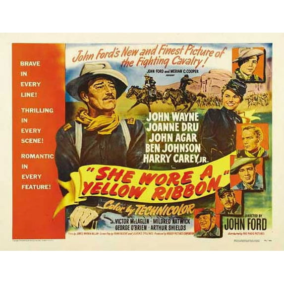 She Wore a Yellow Ribbon Movie POSTER 22" x 28" Style A