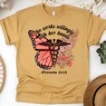 thumbnail image 1 of She Works Willingly With Her Hands T-Shirt for Women, Proverbs 31:13 Scripture Tee, Gold, Size L, 1 of 6