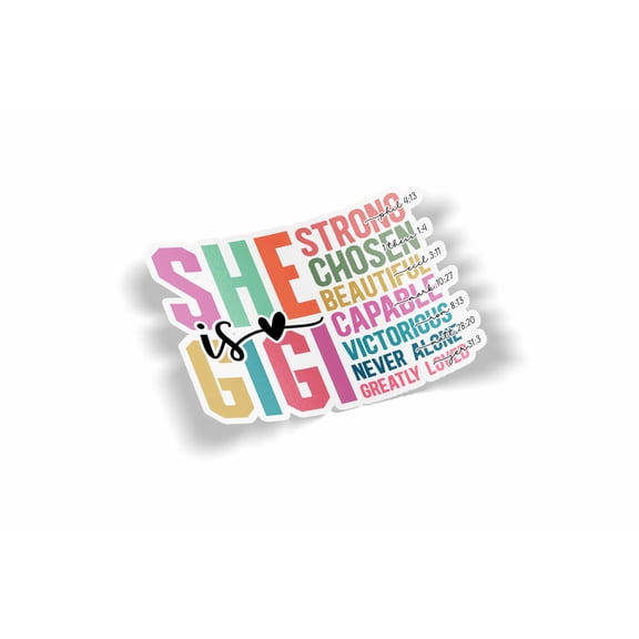 She is Gigi Waterproof Sticker