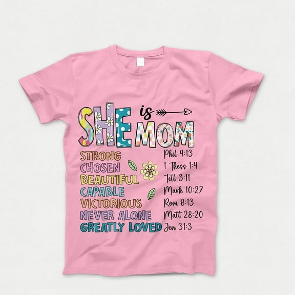 She is Mom T-Shirt, Flower Mom Shirt, Blessed Mom Tshirt, Gift for Mom ,Mother’s Day Gift, Mother's Day Shirt, Retro Mama Quotes Tee Top