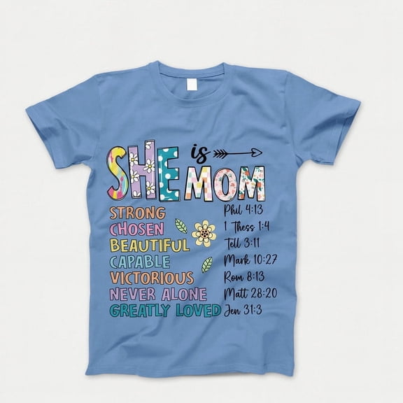 She is Mom T-Shirt, Flower Mom Shirt, Blessed Mom Tshirt, Gift for Mom ,Mother’s Day Gift, Mother's Day Shirt, Retro Mama Quotes Tee Top