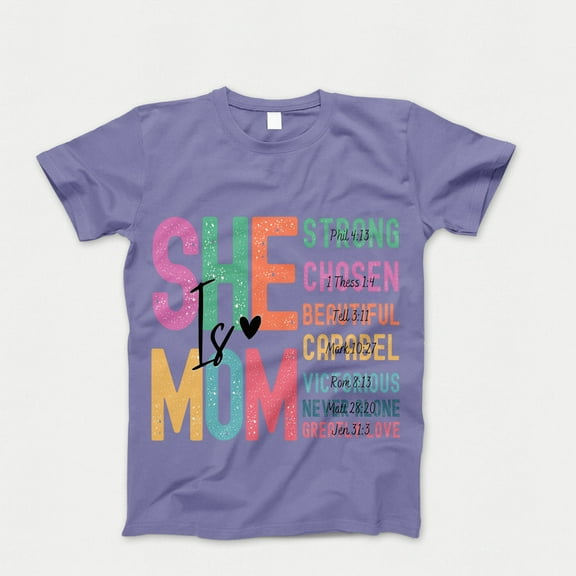 She is Mom T-shirt, Retro Mother Shirt, Blessed Mom Tee, Mom Shirt, Mother's Day Tshirt, Gift for Mom, Retro Mama Quotes