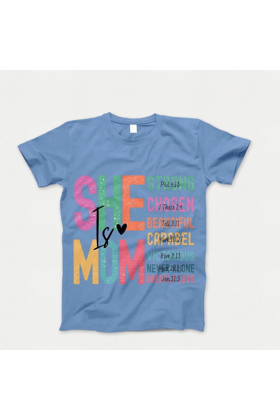She is Mom T-shirt, Retro Mother Shirt, Blessed Mom Tee, Mom Shirt, Mother's Day Tshirt, Gift for Mom, Retro Mama Quotes