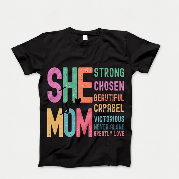 She is Mom T-shirt, Retro Mother Shirt, Blessed Mom Tee, Mom Shirt, Mother's Day Tshirt, Gift for Mom, Retro Mama Quotes