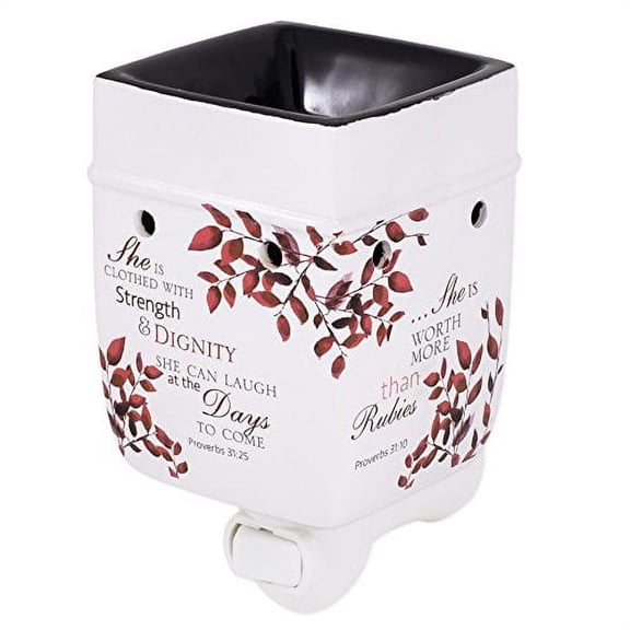 She is More Precious Than Rubies Proverbs 31 Woman Electric Plug-in Outlet Wa...
