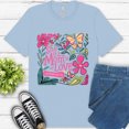 thumbnail image 1 of She is a Mom of Love T-Shirt for Women | Floral Christian Graphic Tee, BabyBlue, 2XL, 1 of 6