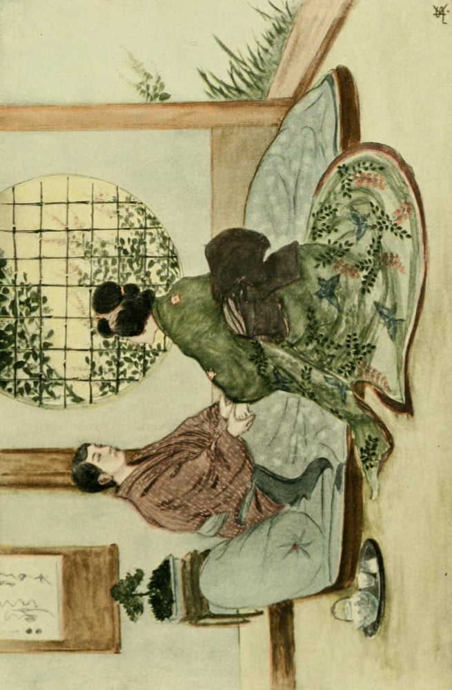 She met his eyes Daughters of Nijo 1904 Canvas Art - Kiyokichi Sano (24 x 36)