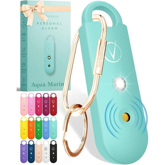 Shes BirdieThe Original Personal Safety Alarm for Women by WomenLoud Siren, Strobe Light and Key Chain in a Variety of Colors (Metallic Indigo)