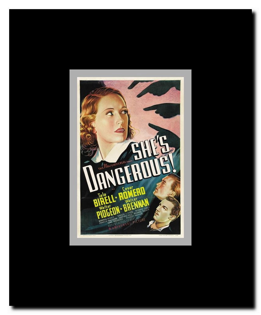 She's Dangerous Framed Movie Poster