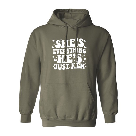 She's Everything He's Just Ken Adult Hooded Sweatshirt