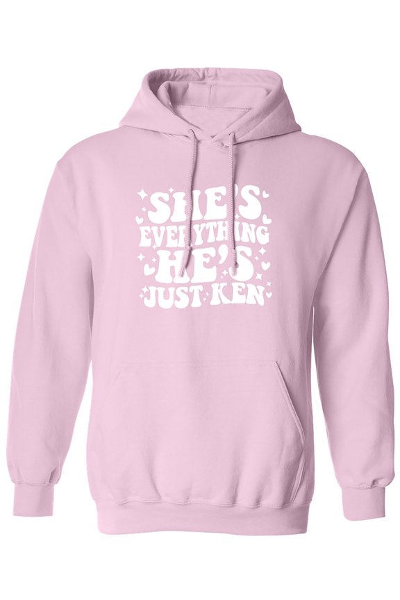 She's Everything He's Just Ken Adult Hooded Sweatshirt