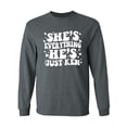 thumbnail image 1 of She's Everything He's Just Ken Adult Long Sleeve T-shirt, 1 of 3