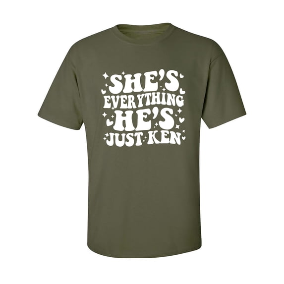 She's Everything He's Just Ken Adult Short Sleeve T-shirt