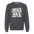 thumbnail image 1 of She's Everything He's Just Ken Crewneck Sweatshirt, 1 of 3