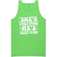 thumbnail image 1 of She's Everything He's Just Ken Neon Tank Top, 1 of 1