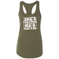 thumbnail image 1 of She's Everything He's Just Ken Racerback Tank, 1 of 3