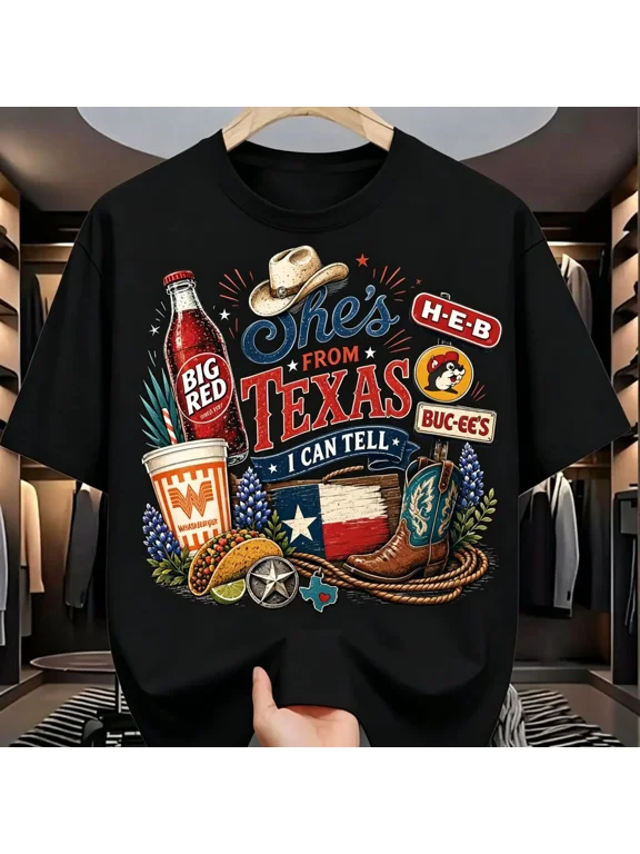 She's From Texas Big Red Shirt, She is From Texas I Can Tell Shirt, Girly Western Texas Shirt, Texas Girl Western Shirt, Gift For Her