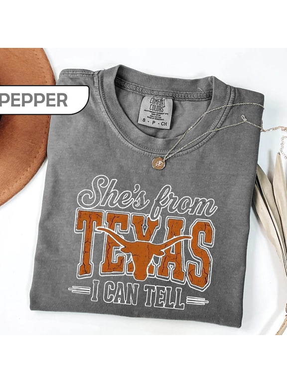 She's From Texas Shirt Choosin' Texas Lyric Tee Retro Western Longhorn Shirt Country Music Tee Regional Pride Top