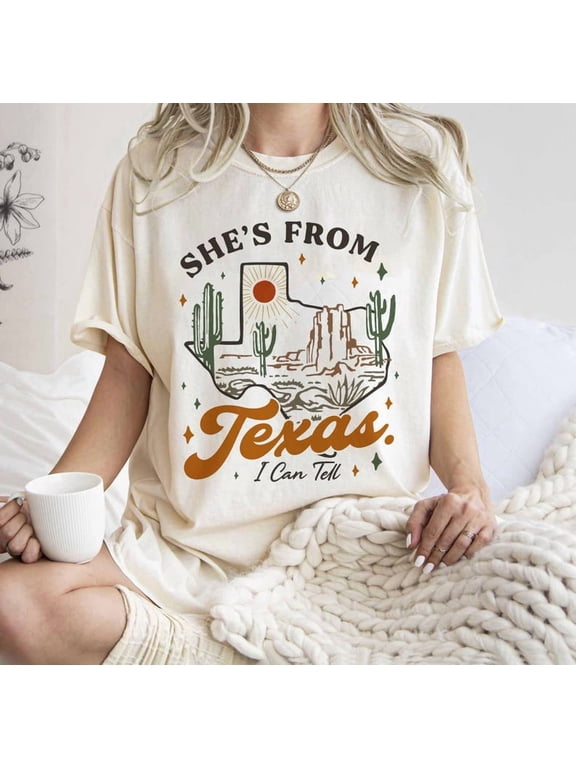 She’s From Texas Shirt, Retro Texas Tee, Southern Country Style T-Shirt, Texas Pride Unisex Top, Vintage Lone Star State Graphic Apparel