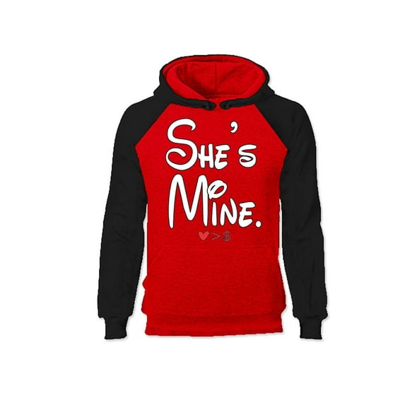 She's Mine and He's Mine Couple Matching Hoodie & Jogger Pants Set