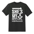 thumbnail image 1 of She's My Beautiful Mermaid Funny Men's Mens Graphic T Shirts Black,XL, 1 of 1