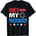 thumbnail image 1 of She's My Firecracker Matching 4th of July Shirts For Couples T-Shirt, 1 of 5
