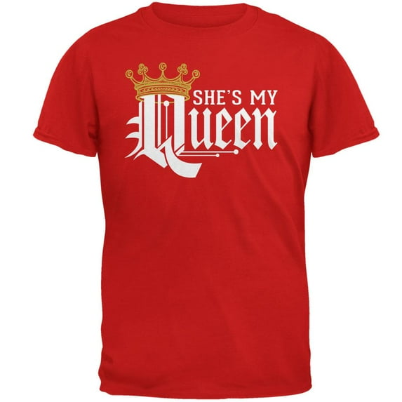 She's My Queen Mens T Shirt Red SM