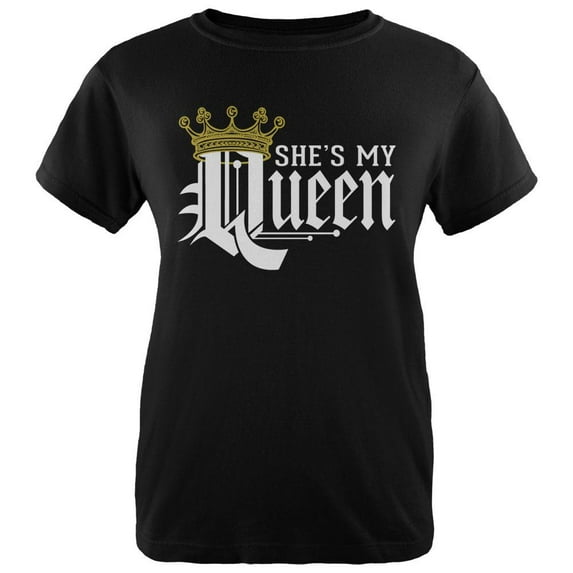 She's My Queen Womens T Shirt Black 2XL