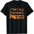 thumbnail image 1 of She's My Sweet Potato Couples Thanksgiving Men Women T-Shirt Black Small, 1 of 4