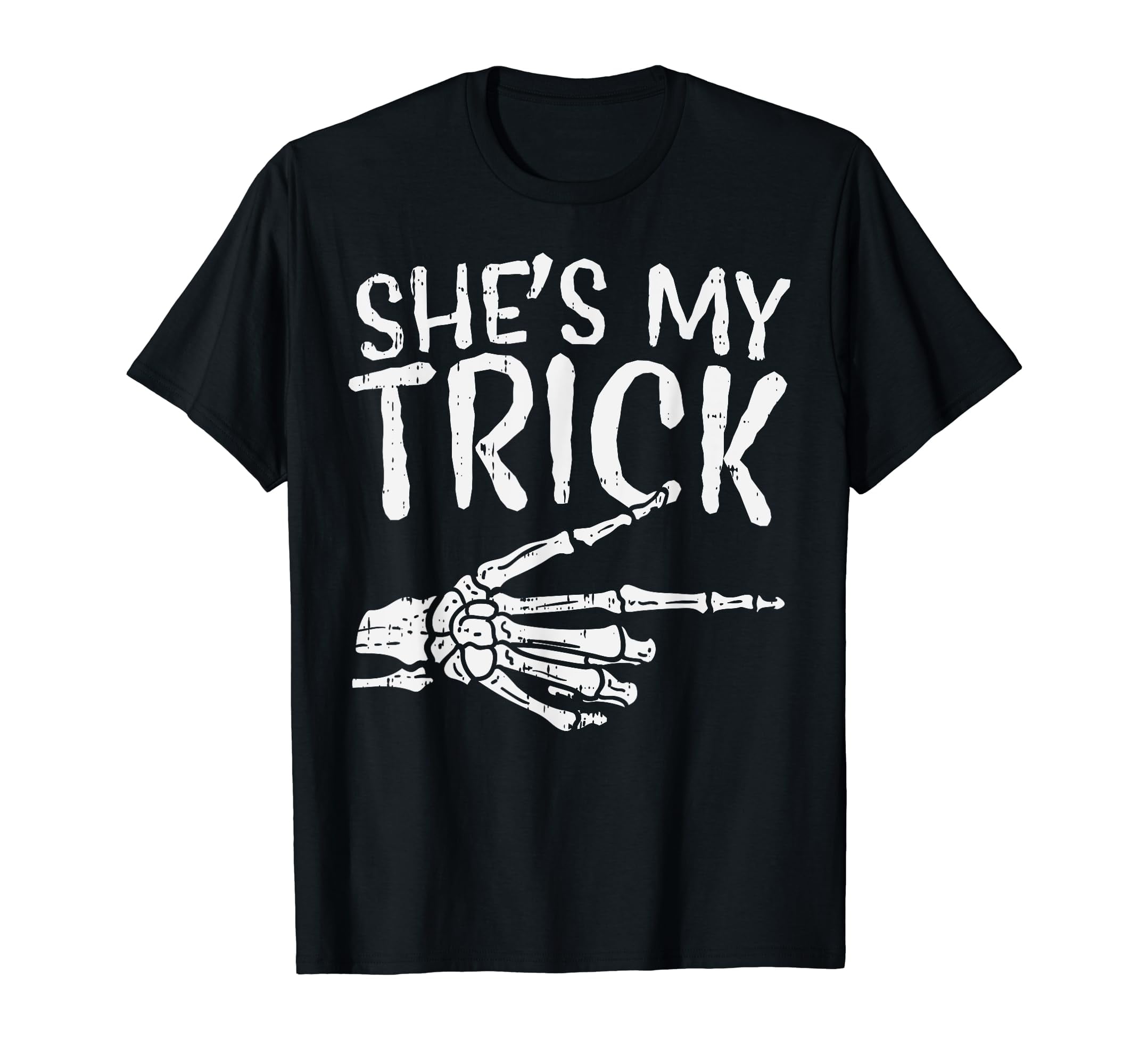 She's My Trick Matching Couple Halloween Costume Boyfriend TShirt