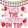 thumbnail image 1 of She's The Cherry on Top Baby Shower Balloons for Girl Cherry Theme Coquette Bridal Shower Decorations Cherry Bride to Be Engagement Party Decor, 1 of 7