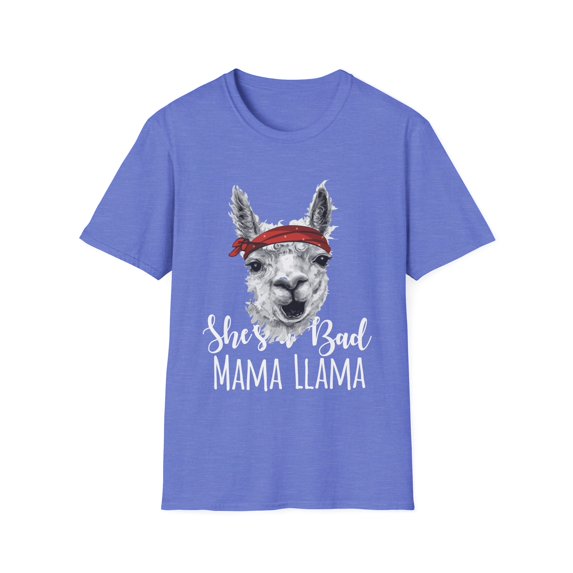 She's a Bad Momma Llama Gift For Her | Spirit Animal Llama Gifts | Mama Llama 2 Unisex Softstyle T-Shirt