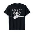 thumbnail image 1 of She's my Boo T-shirt Funny Couples Halloween shirt, 1 of 5