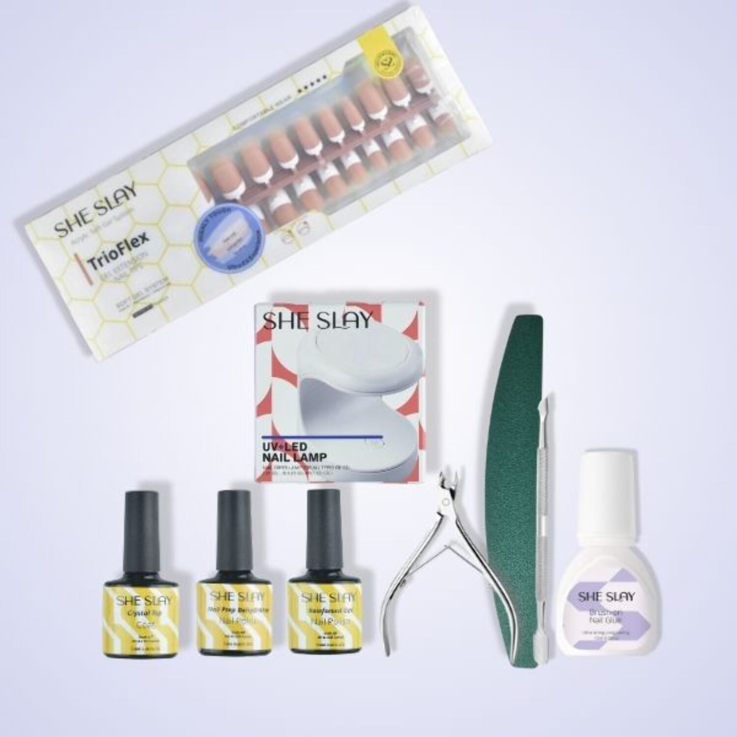 SheSlay 120 Gel X Nail Tips – Soft Gel Extensions for DIY Salon Nails | Stiletto- Medium to Short Length