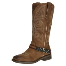 Tanner Mark Women's Misty Tooled Western Boot Broad Square Toe ...