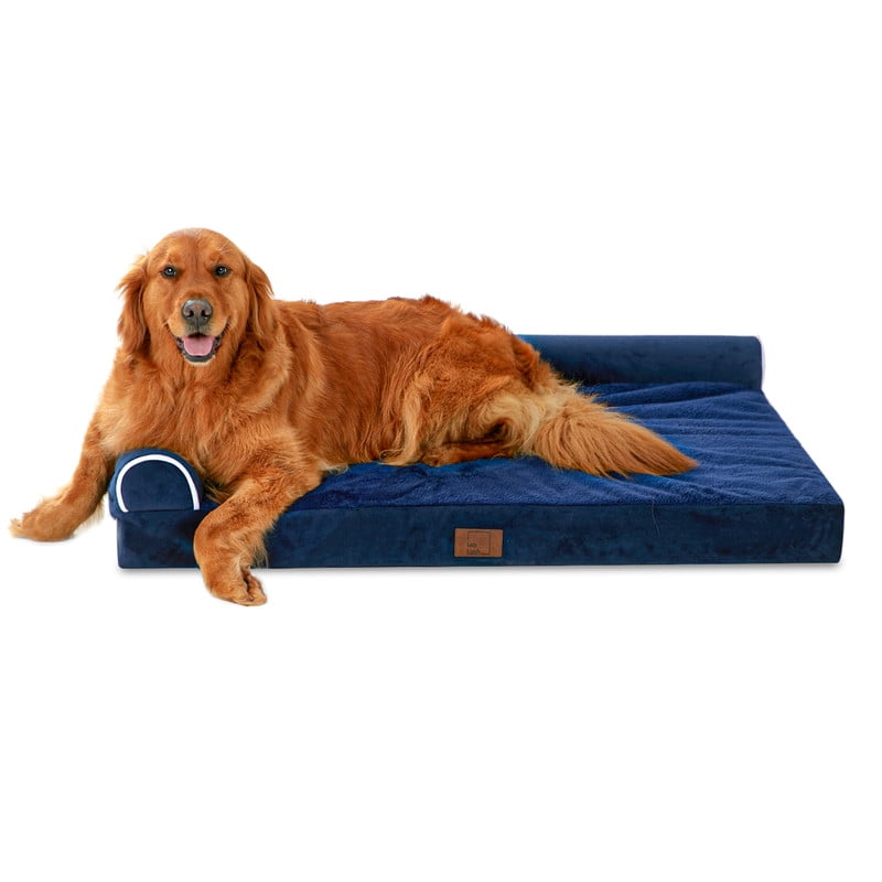 SheSpire Bolster Dog Bed for Extra Large Dogs, Memory Foam Orthopedic L