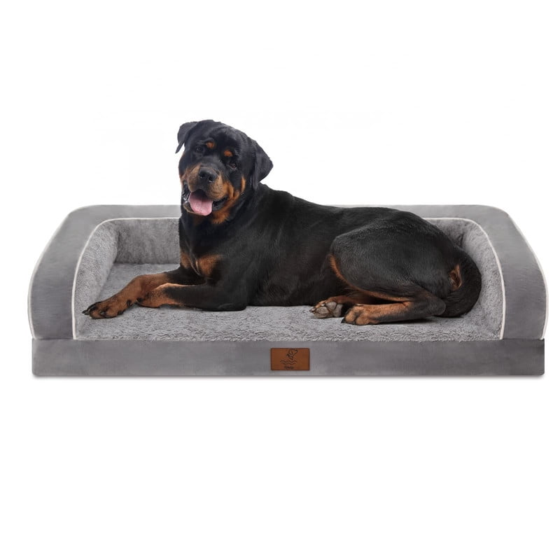 SheSpire Jumbo Dog Bed, Grey Washable Dog Bed Sofa with Removable Cover, Waterproof Dog Bed
