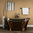 thumbnail image 1 of Shea 62 Inch Copper Freestanding Double Slipper Bathtub - Medium Copper / Satin Nickel, 1 of 1