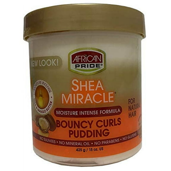 Shea Butter Bouncy Curls Pudding 15 Ounce Jar (443ml) (3 Pack)