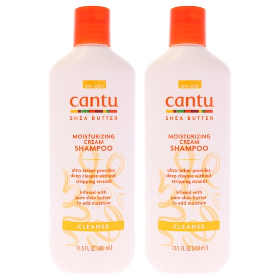 Shea Butter Moisturizing Cream Shampoo by Cantu for Unisex - 13.5 oz Shampoo - Pack of 2